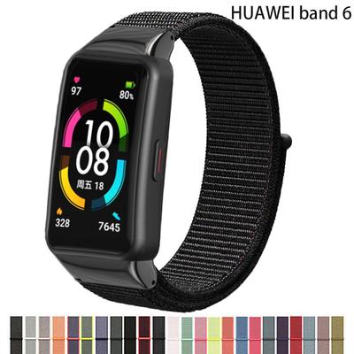 Bracelet en nylon Pour Huawei Band 6 Bracelet 6 Pro correa Accessoires pour Montre Intelligente Bracelet de remplacement Respirant Sport Honor Band 6 Bracelet