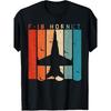 F-18 Hornet Jet Fighter Retro Vintage T-Shirt T-Shirt Stylish Perfect for Home|Outdoor|Work|Gifting (Birthdays|Mother'S Day|Valentine'S Day) All