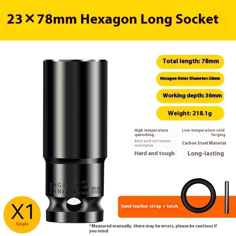 Elektrischer Schraubenschlüssel Verlängerte Sechskantnuss Pneumatische Luftpistole Vertiefte Stecknuss Luftschrauber Autoreparaturwerkzeug