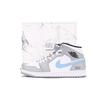 Air Jordan 1 Chestnut Slip Resistant Coverage Mid Top Vintage Basketball Shoes Men's Gray Blue 554724-092(Team15-SBOX)