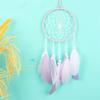 Pink Purple Hanging Drop Feathers Dream Catcher Hangings Fairy Tales Ornaments Girl Gifts Cute Home Decorations Bedroom Decor