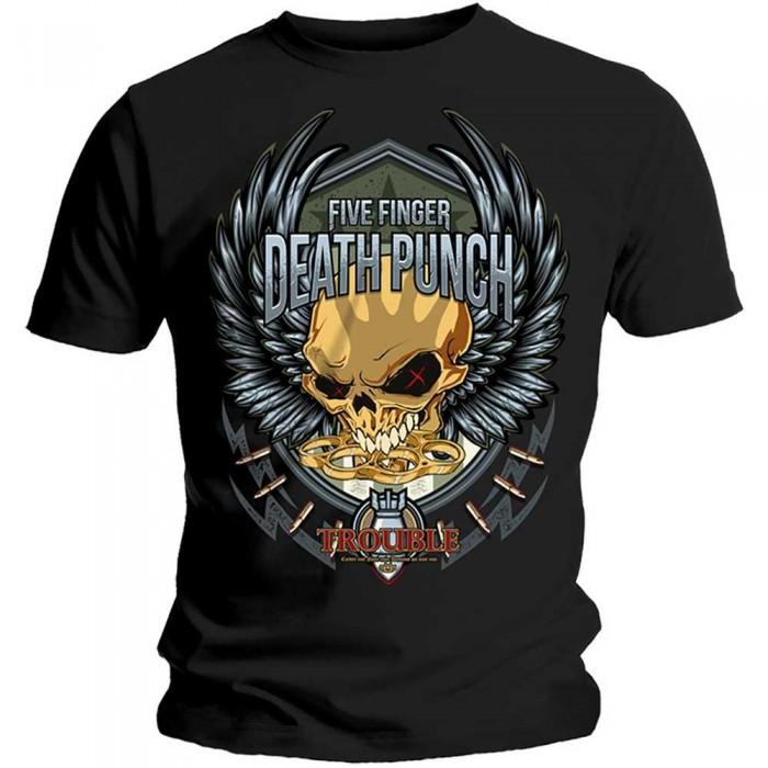 Five Finger Death Punch Unisex Adult Trouble T-Shirt