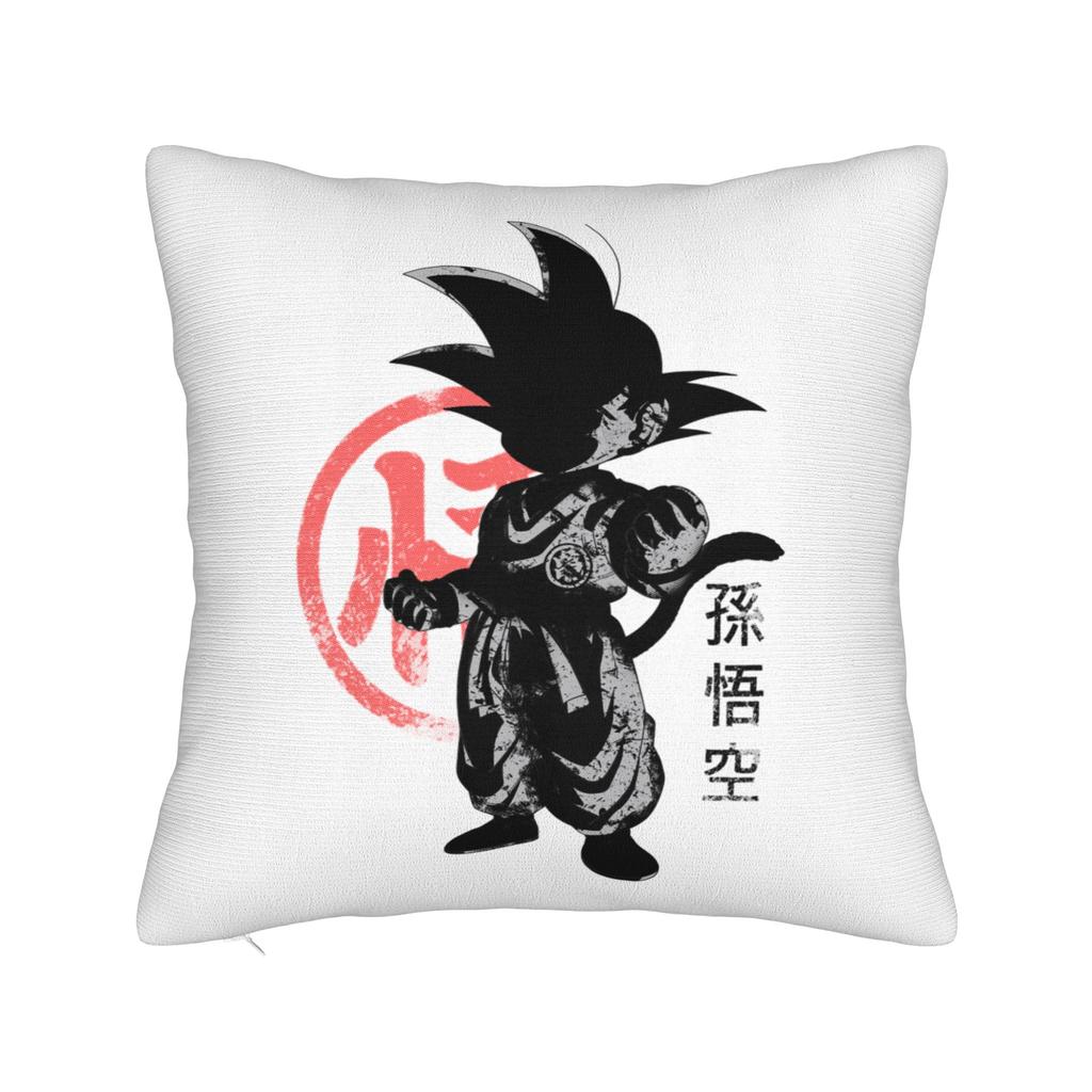 Dbz Goku Throw Pillow Cover Polyester Throw Pillow Cute Chibi Custom Pillowcover Home Decor