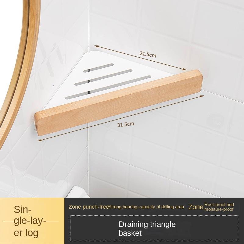 

Угловая полка для ванной из бука, стойка для хранения унитаза без перфорации, водонепроницаемая и влагостойкая полка из цельного дерева для хранения инструментов