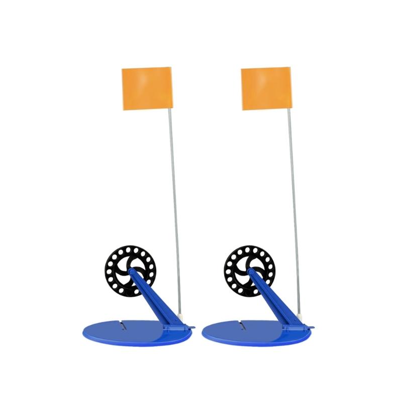 2Pcs Outdoor Winter Fishing Rod Ice Fishing Tip Up Winter Fishing Flags Ice Fishing Flags Ice Fishing Accessories Set