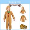 Entzückendes Weihnachts-Lebkuchenmann-Kinderkostüm Cosplay Body