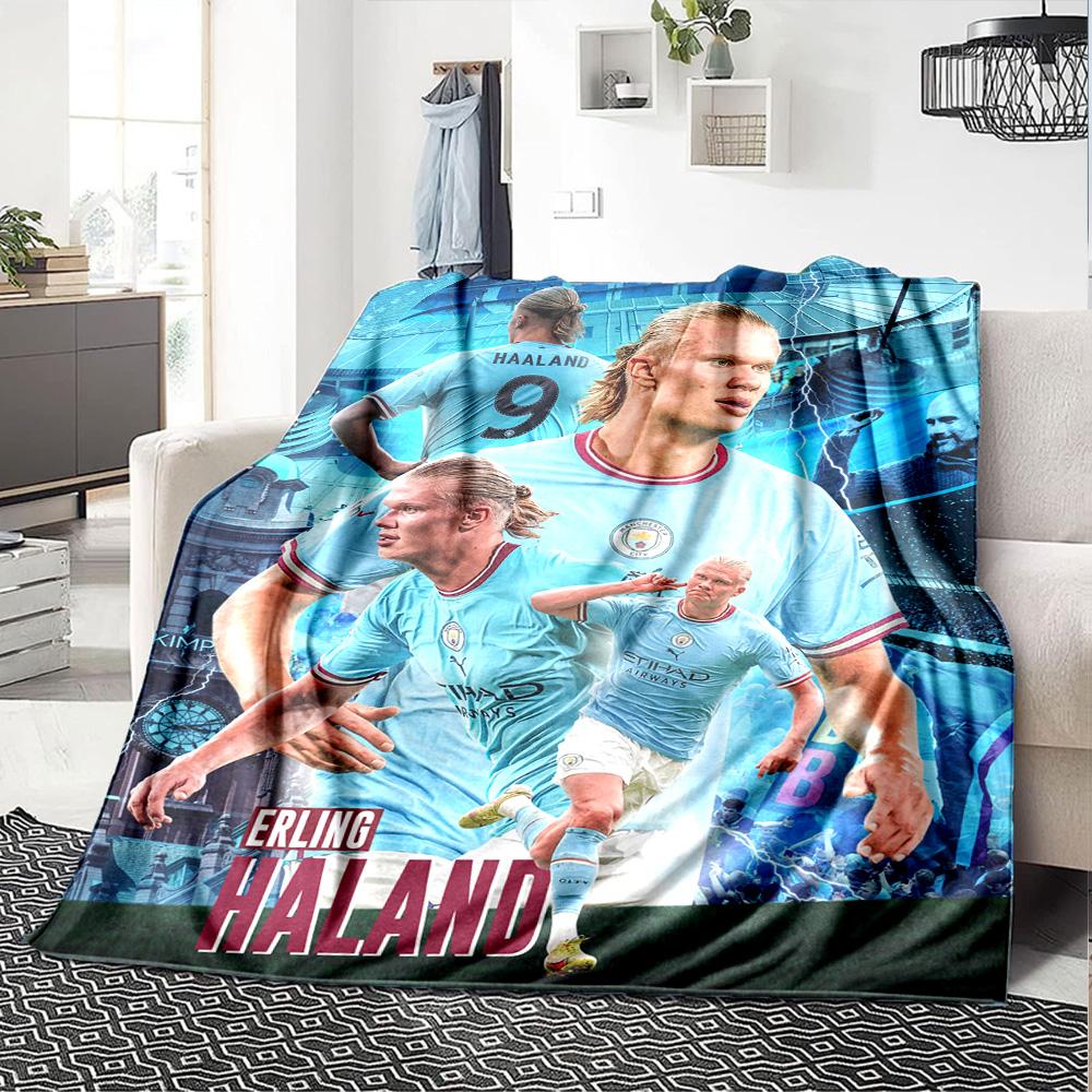 Haaland Blanket Ultra-Soft Perfect for Office Seaside Picnics Four Seasons Multipurpose Stylish Decor Ideal Gift for Friends Family Couples Picnic