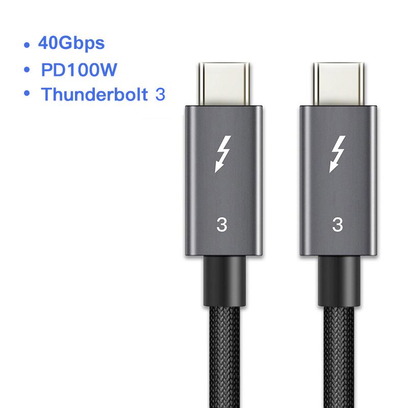 USB C to USB C Cable PD 100W Thunderbolt 3 40Gbps Type C to C USB3.1 Fast PD Cable for Macbook Pro Quick Charge C024 0.5M
