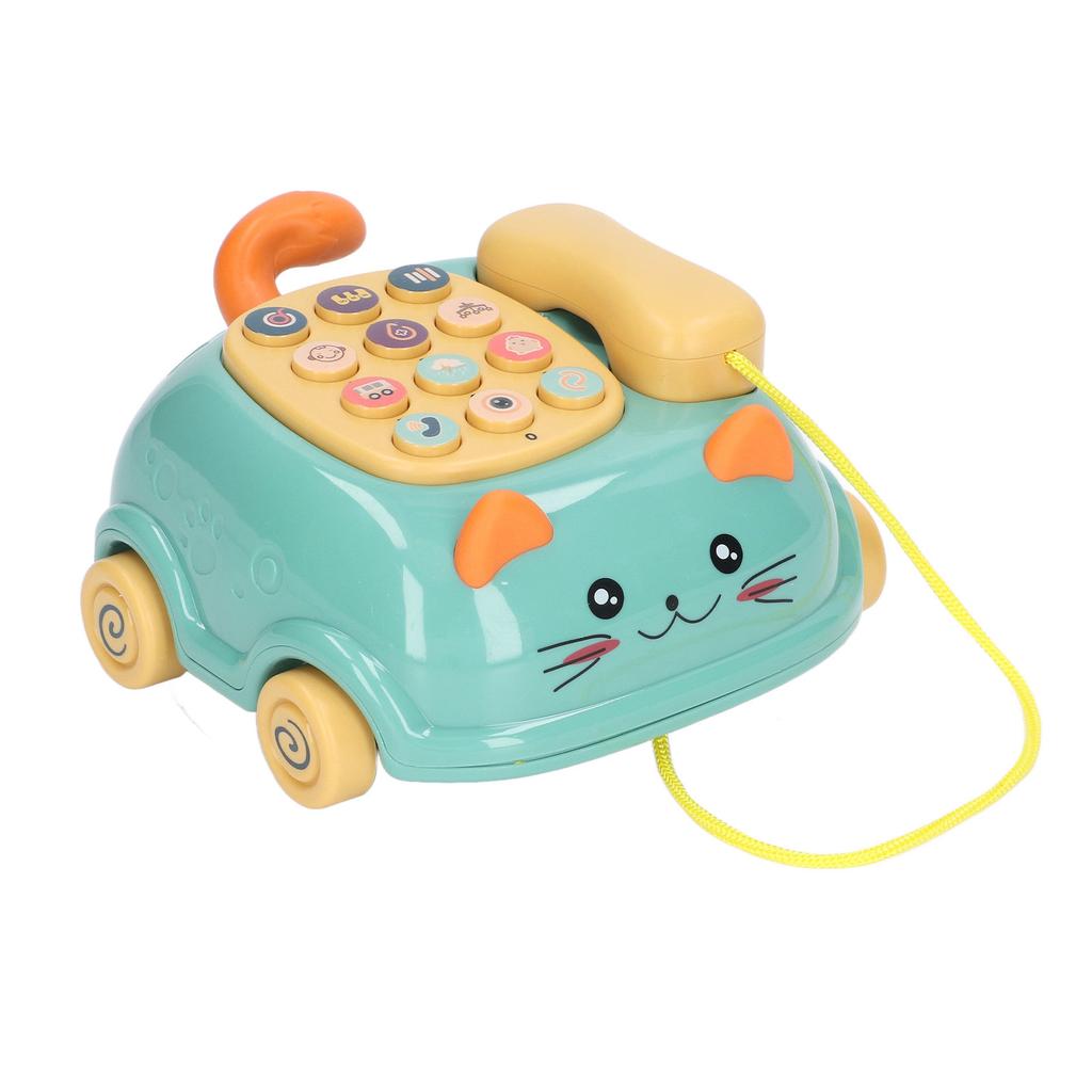 Baby Phone Toddlers Musical Toy Pretend Phone Call Toy Car Bilingual Story NaMachine Kitty Shape for Enlightment