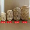 Bamboo Woven Retro Lantern - Handcrafted Cage Pendant Light for Chinese Teahouse, Restaurant, or Hotel Decor