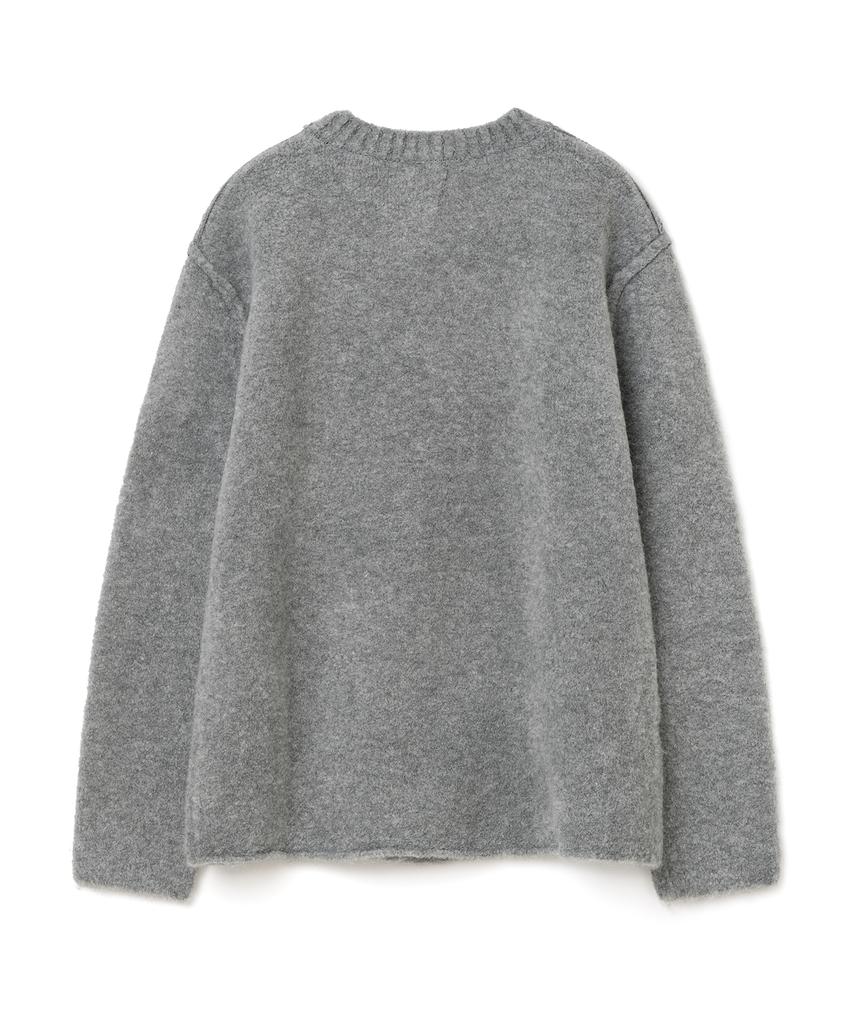 MILLO WOMEN Boucle Square Pullover Knit [Gray]