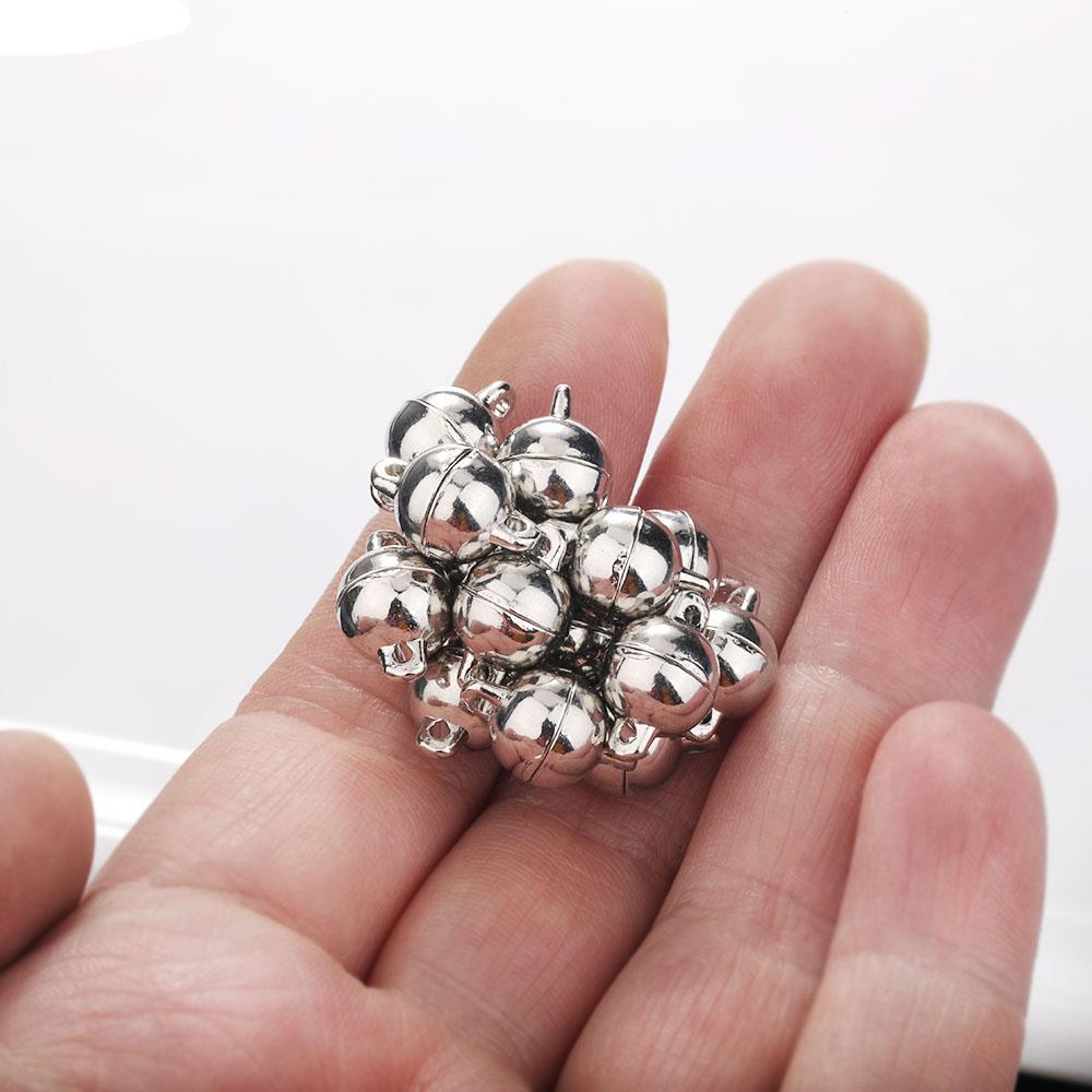 100pcs Heart Strong Round Ball Clasps Bracelet Chain Buckles for Jewelry Making