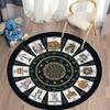 Free Shipping! Tarot and Zodiac Circle Rug for Meditation Spaces Round Carpet for Home Sofa Bedroom, Gift