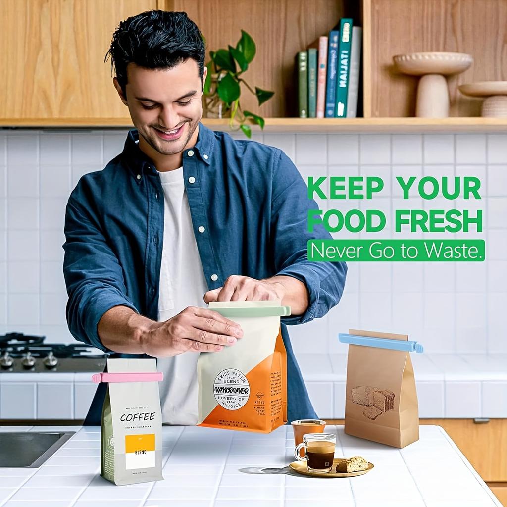 15 ks klipů na chipsy s různými barvami, klipy na velké/malé svačiny, klipy na balení potravin a svačin