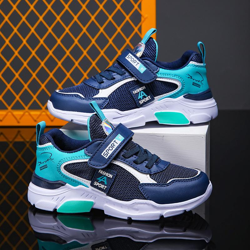 Jungen Schuhe Hohlgewebe Frühling Atmungsaktiv Einzelnetz Mittel und Groß Kinder Grundschüler Leichte Sportschuhe Laufschuhe