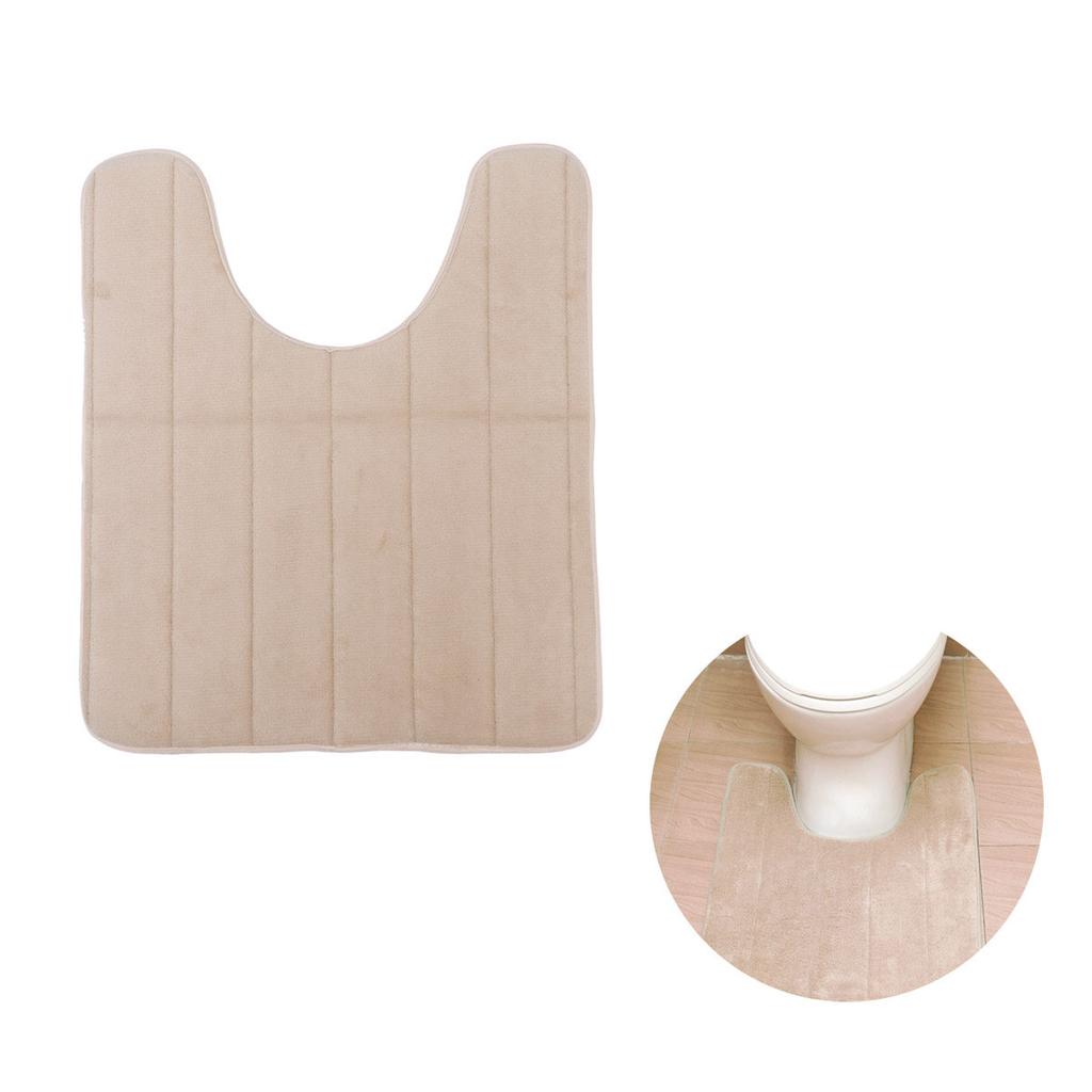 U Shape 50x60 Cotton Toilet Seat Cover Thick Stretchable Washable Universal Warmer Comfort Fit Light Tan Toilet Seat Cover