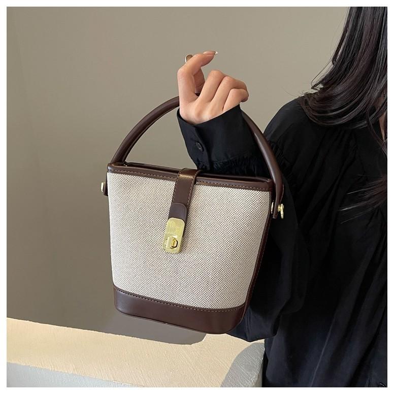 Ielgy Spring Summer Fashion Vegetable Basket Bag Portable Bucket Bag Diagonal