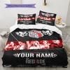 Name Custom RBD Band Pattern Bedding Set Quilt Cover Pillowcase Home Decor Gift (1 * duvet cover + 2 * pillowcase, without core)