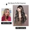 Women's Simulation Wig 70cm Hair Black Wig Long Curly Wig Full Headgear Rose Hair Net Headdress Beauty Decoration Wig