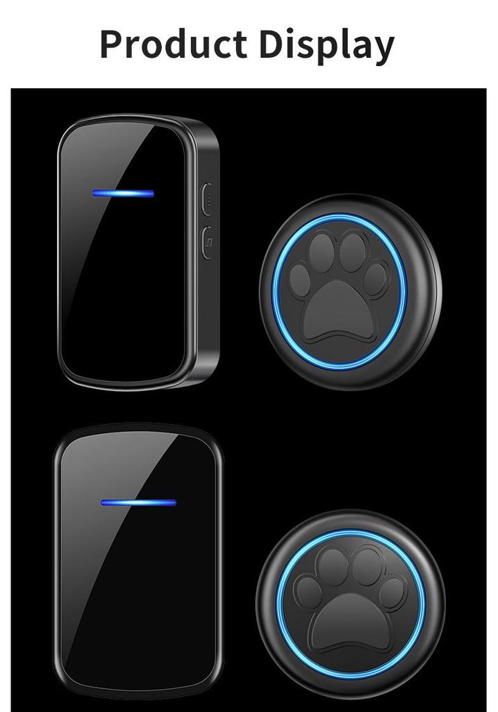 Wireless Waterproof Pet Doorbell for Cats & Dogs - EU, US, UK Specs