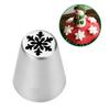 1 set of Russian decorating nozzles snowflake Christmas tree holly leaf squeezing nozzle cupcake dessert baking decoration decorating nozzle