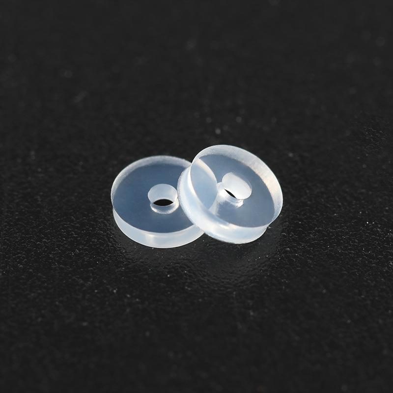 50Pcs Silicone Earring Stopper for Piercings Clear Discs Stabilizer Pads for Droopy Ears Heavy Earring Non Pull Support Patches