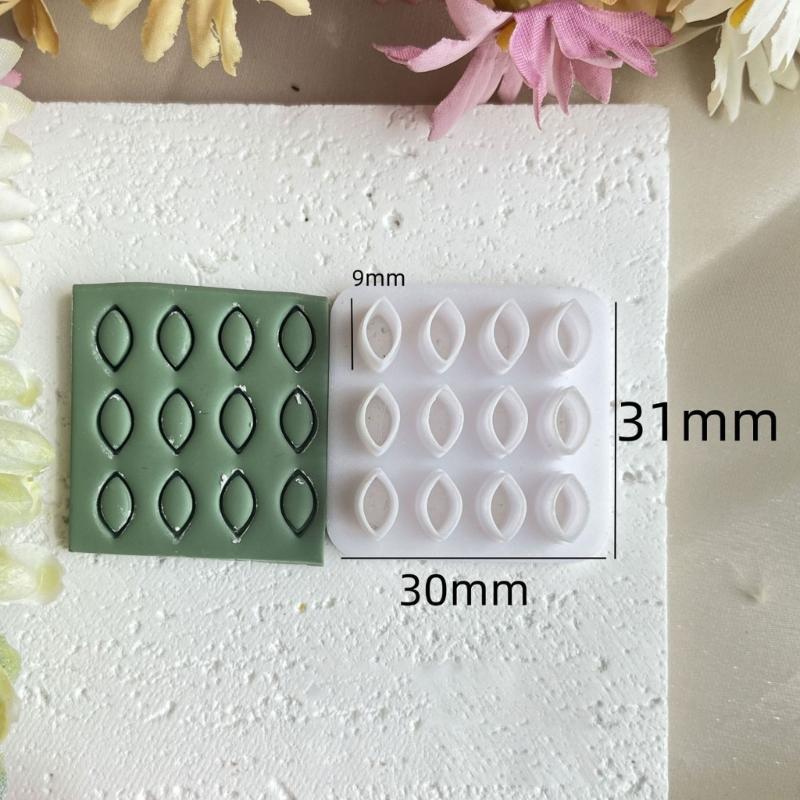 5Pcs Leaf Clay Earring Cutter Flower Clay Cutter Set for Earrings Making, Clay Earring Cutter Tool for Jewelry Making