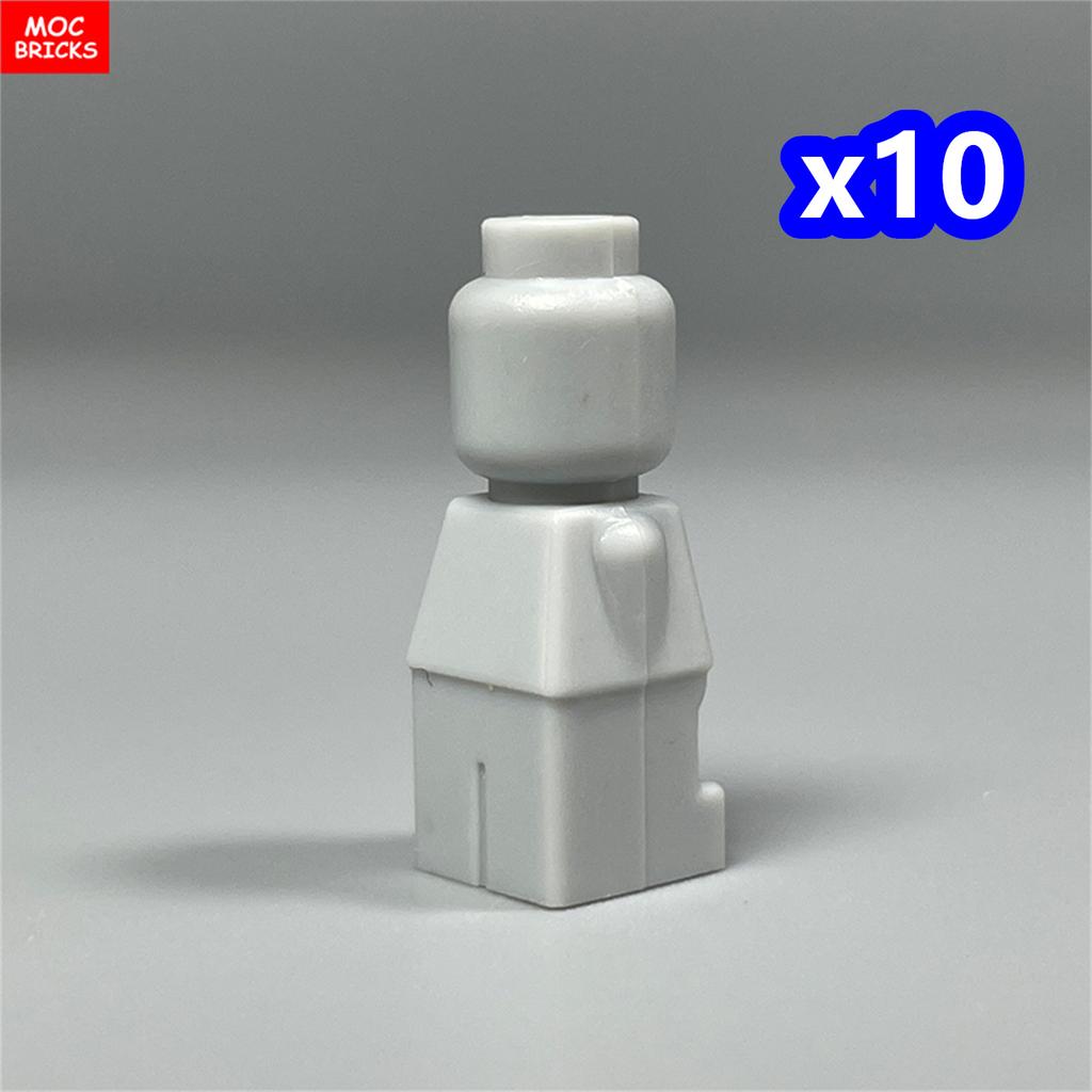 10 peças Blocos MOC Figura Corpo Estátua Micro Peça de Xadrez 85863 16478 90398 Personalizado em Branco Sem Impressão Blocos de Construção Brinquedos para Crianças
