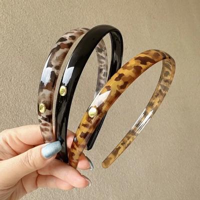 1,2 cm Breite Mode Leopard Retro Haarreifen Stirnbänder für Frauen Mädchen Vintage Lünette für Party Geschenk Haarbänder Accessoires