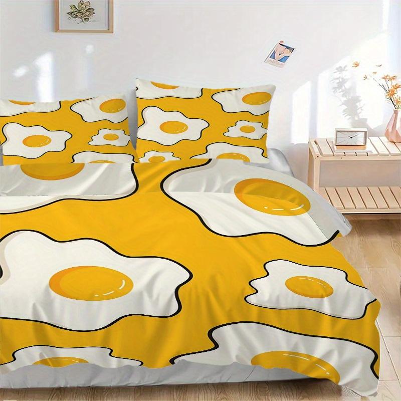 3pcs Eggs Bedding Set, Breathable And Soft, Suitable for All Seasons Machine Washable, Suitable for Bedroom Decoration,yy250822125