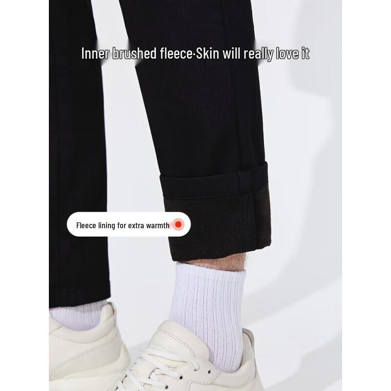 Navigare Men's Autumn/Winter Thick Straight-Leg Trousers