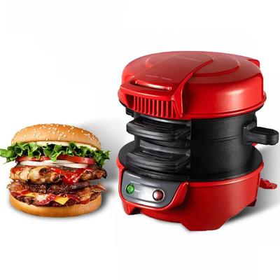 500W Multifunksjonell Burgermaskin Mini Frokost Muffinsmaskin Husholdnings Non-Stick Plater Elektrisk Burgermaskin