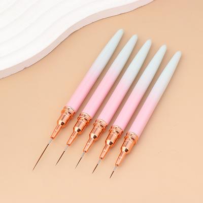 1/5Pcs Professional Nail Art Liners Striping Brushes Tool Ultra-Thin Line Detail Drawing Painting Brushes Manicure Pen Tools