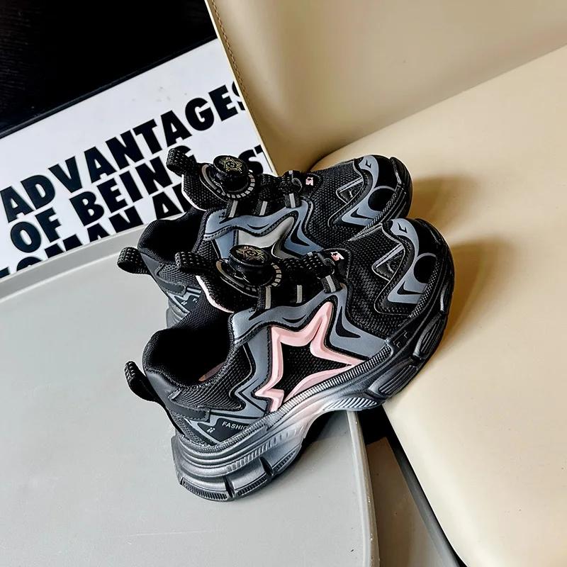 2024 Children Sneakers for Girls Boys Autumn New Fashion Star Soft Comfortable Casual Versatile School Sports Anti-slippery Shoe