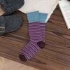 Ladies Autumn and Winter Classic Retro Stripes Clash Color All Kinds of Literature and Art Small In Tube Socks