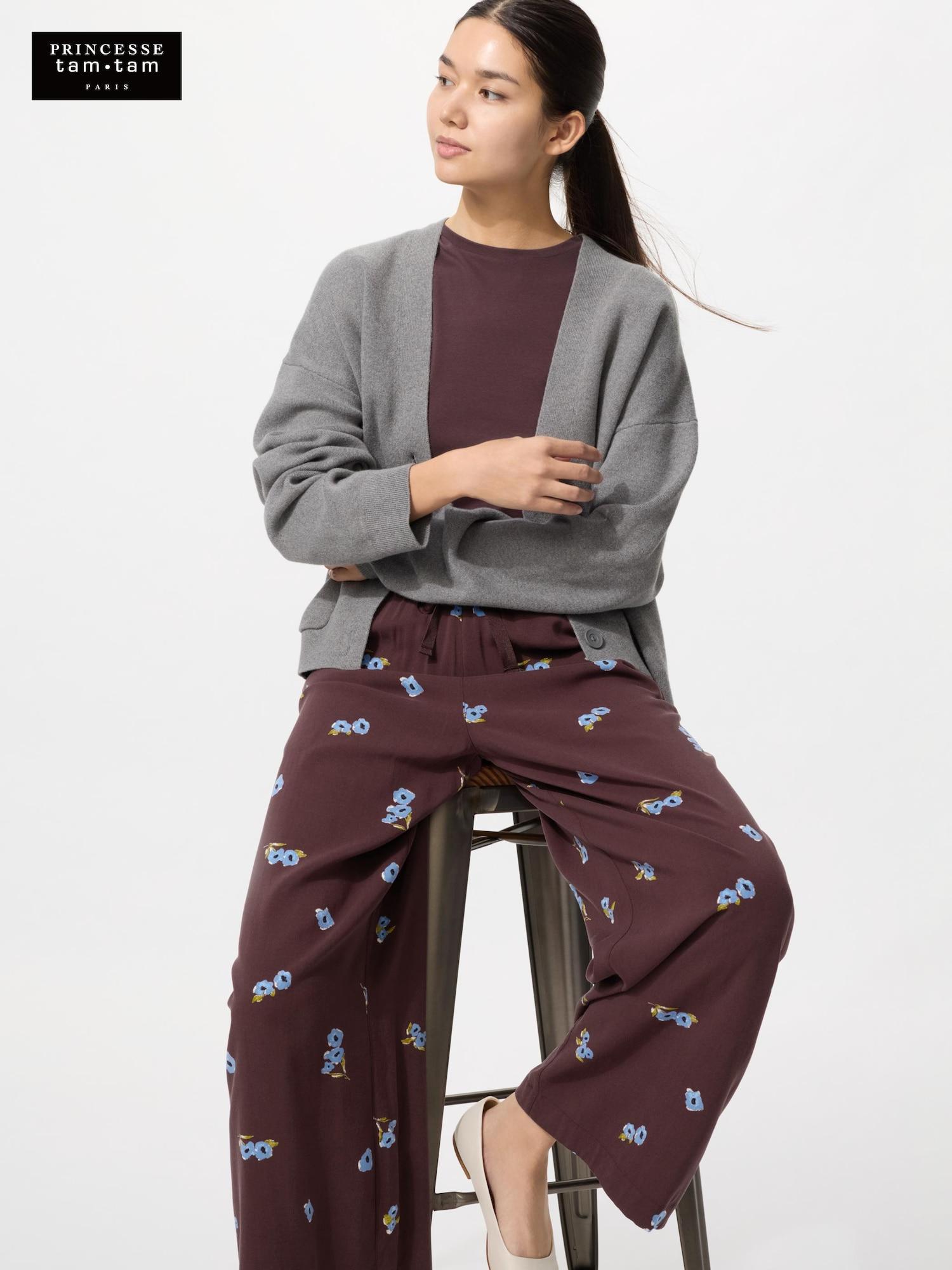 

Длинные брюки Uniqlo Japan Rayon Print 38 DARK BROWN/S