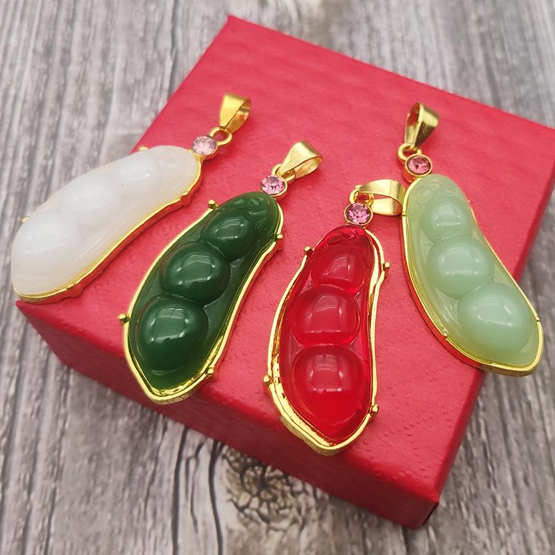 Gold-Inlaid Jade Guanyin Buddha Pendant Necklace - Ethnic Style for Men and Women