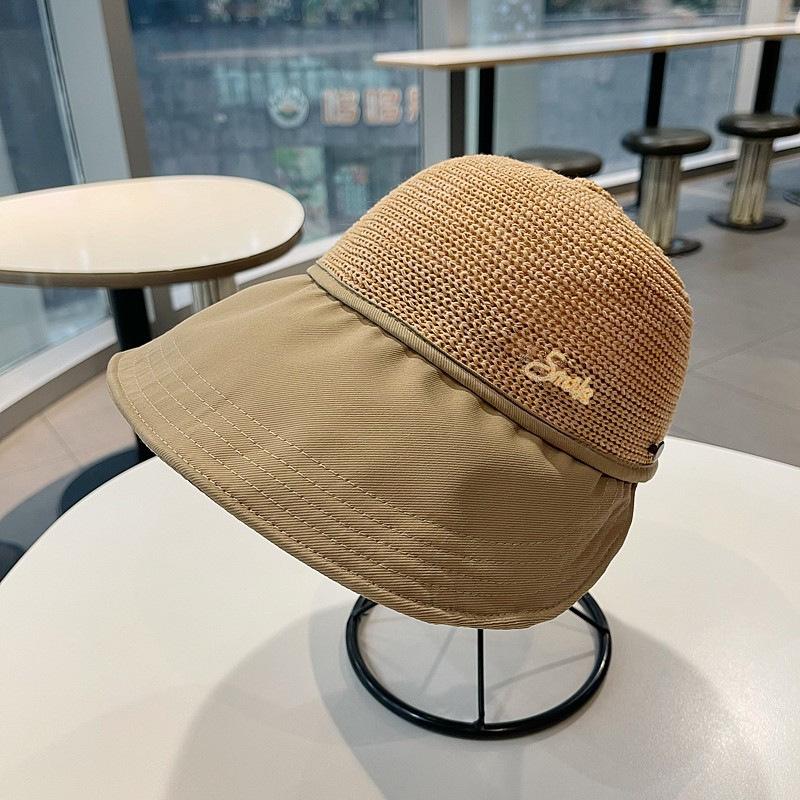 Summer sunshade sunscreen cap mesh breathable foldable sun hat women's fashion bucket hat cap