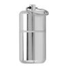 Aluminum Keychain Tablet Storage Box with Hanging Ring Waterproof Outdoor Mini Medicine BottleSilver