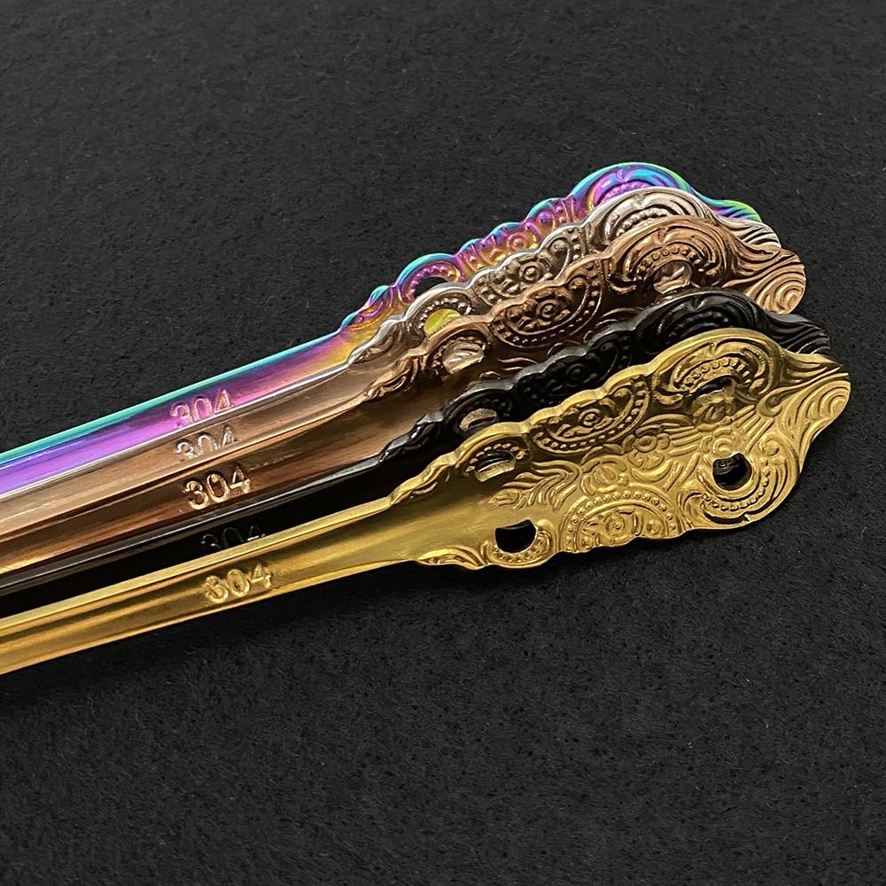 4Pcs Rose Gold Cutlery Set Dinnerware Set 18/10 Stainless Steel Knife Fork Spoon Kitchen Tableware Flatware Wholesale Set