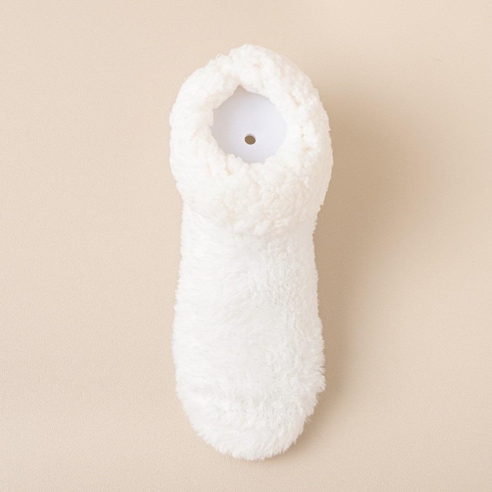 

Breathable Berber Fleece Sleeping Socks Soft Keep Warm Floor Socks Postpartum Care Solid Color Winter Foot Covers Indoor One Size белый