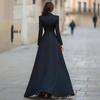 Completo Blazer Nero e Gonna Lunga in Pizzo con Spacco Alto