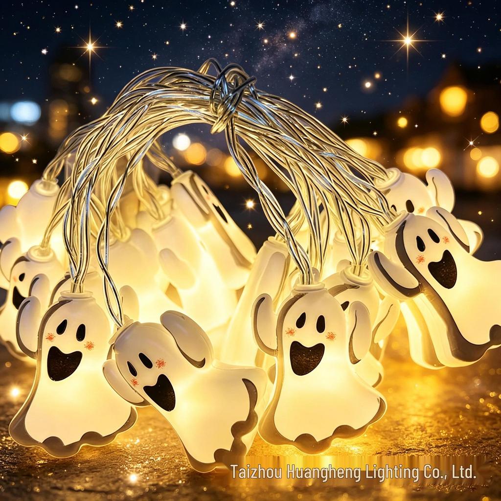 Colorful LED Halloween Ghost String Lights: Cute, Decorative Halloween Lighting