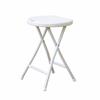 Portable Round Stool With Handle Foldable Design X-Shaped Frame Camp Seat Strongduty High Load Capacity For Adults