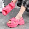 Fashion Rimocy Eva Solid Thick Platform Women's Sandals Summer Soft Comfortable Fashion Beach Sandels 2025 New Non Slip Wedges Slippers