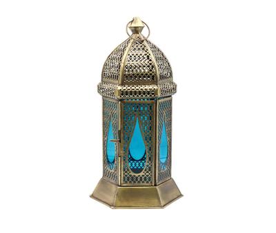 Moroccan Lamp Large Turquoise