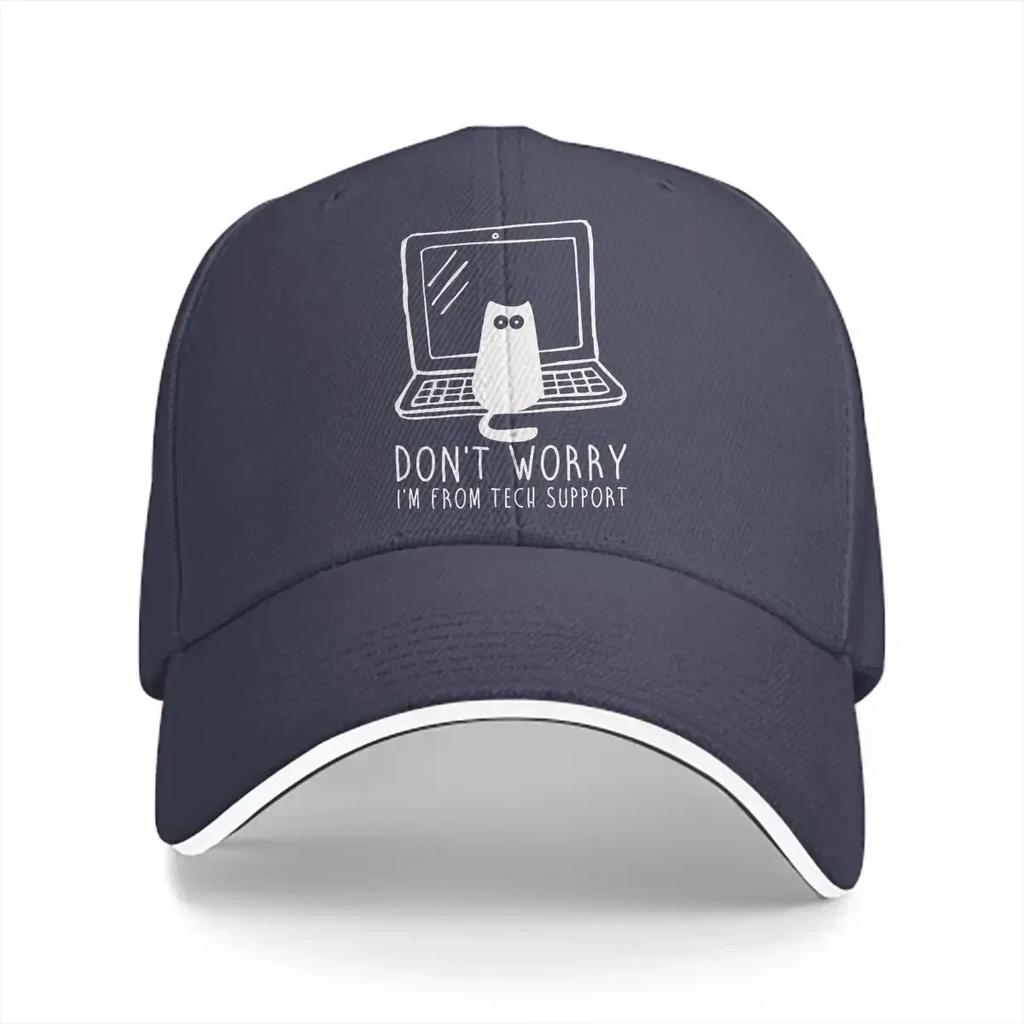 Pure Color Dad Hats From Tech Support White Mens Hat Sun Visor Baseball Caps Linux Operating System Peaked Cap