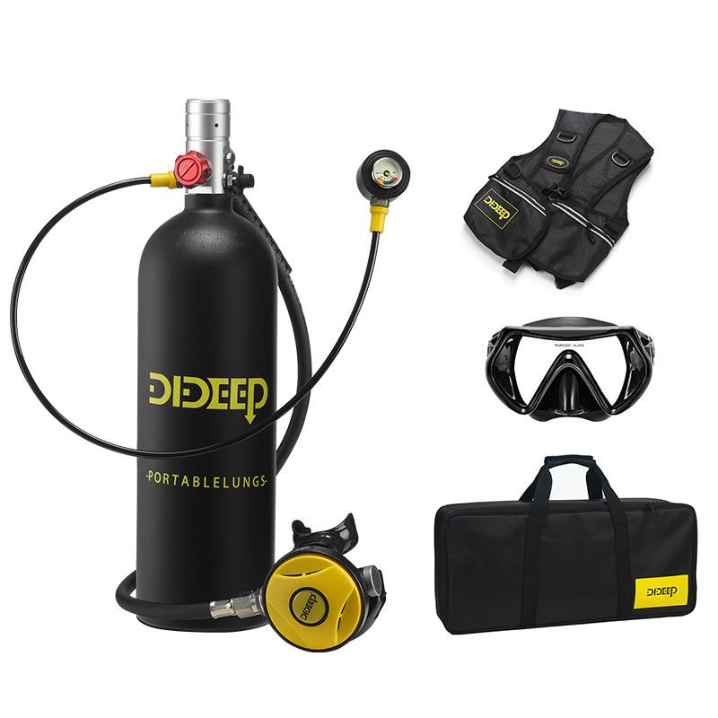 DIDEEP X5000Pro 2L Scuba Diving Equipment with Oxygen Tank & Residual Pressure Gauge