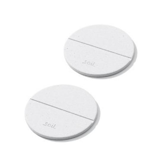 

soil GEM Soil Gem Series Diatomaceous Earth Circle Set of 2 Coasters, (Round),