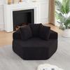 A Hexagonal Armchair, Characterized by Versatile Combination Options and a Modular Design; This Chenille-upholstered Sofa Is Ideally Suited